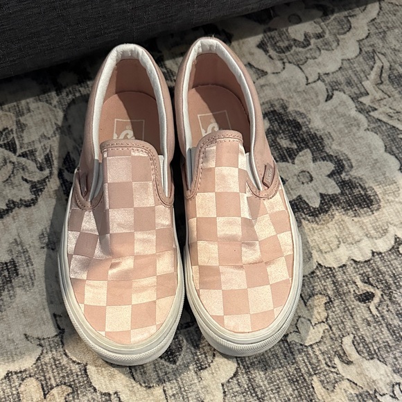 Vans Shoes - Vans Pink and White Checkerboard Slip-On Shoes